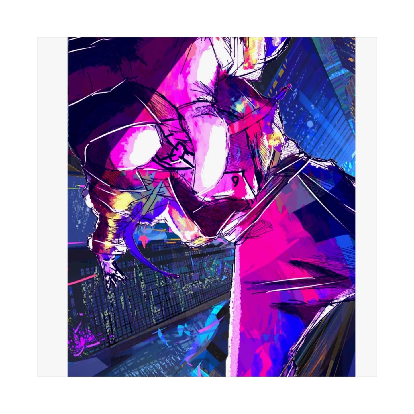 CAMERAVERSE BUILDING BACKJUMP FULL ART Matte Vertical Posters